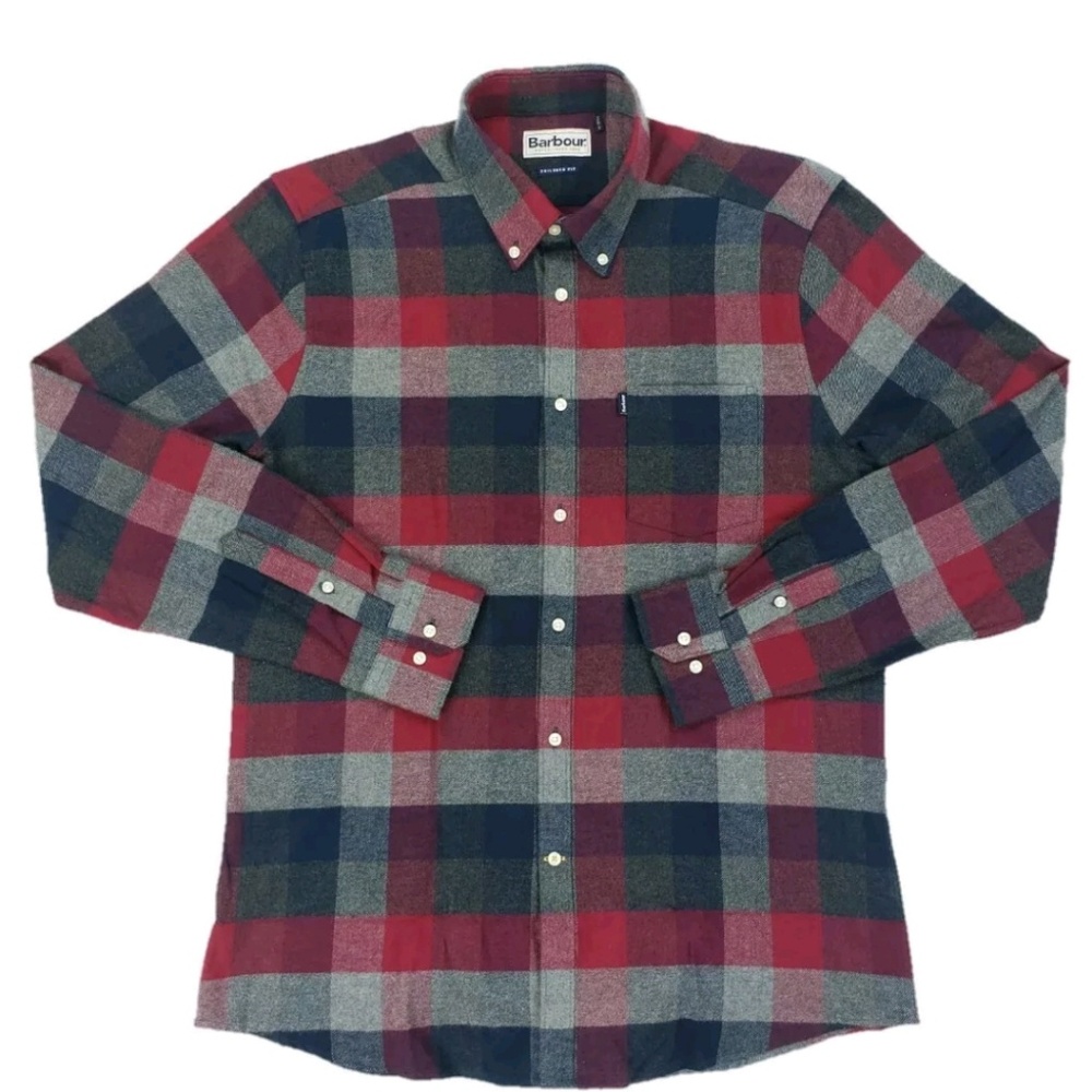 Barbour Stapleton Plaid Flannel Shirt Medium